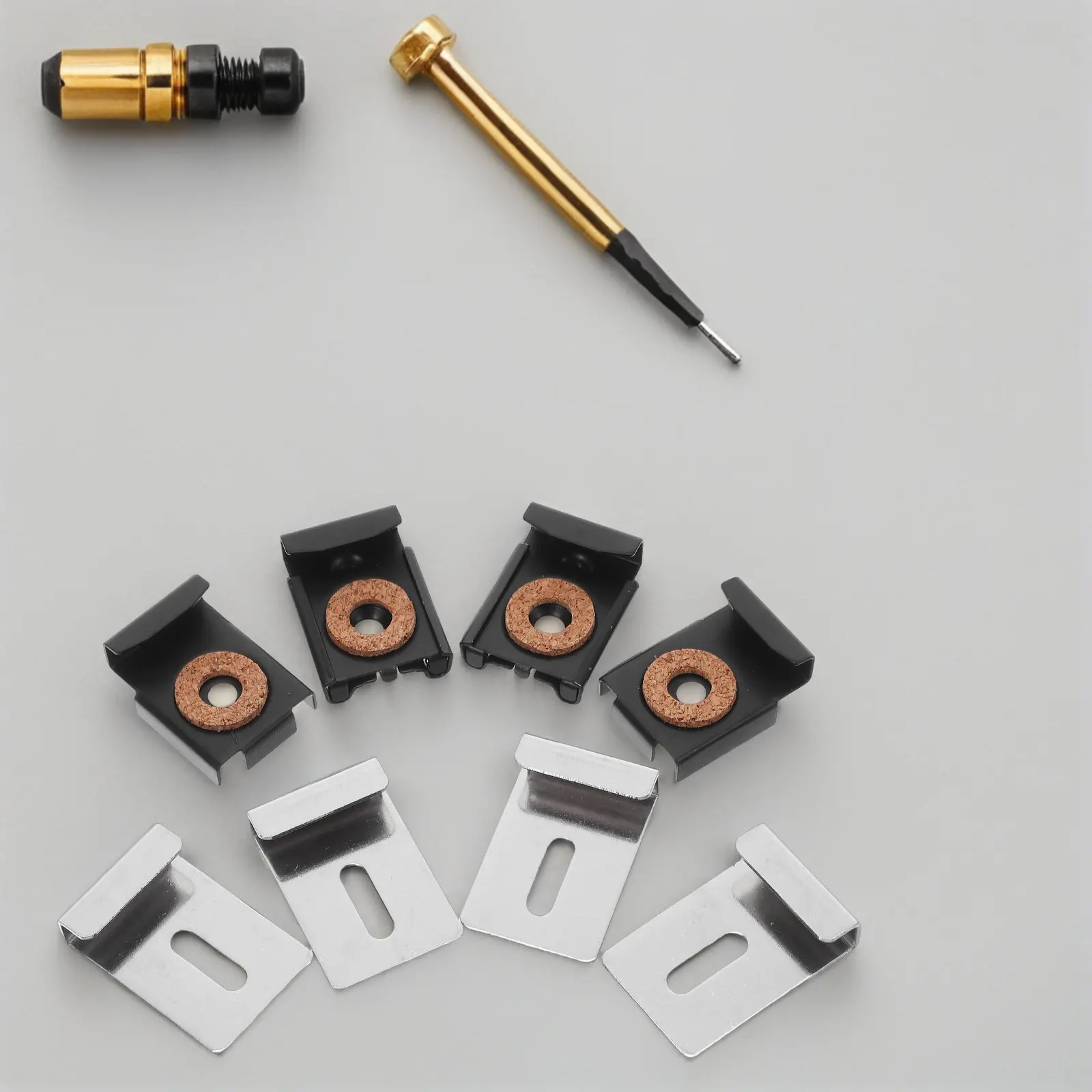 4 set Stainless Steel Mirror Holder Clips 4-6Mm 5-6Mm Thick Durable Wall Mounting Hardware For Bathroom Frameless Mirror Glass
