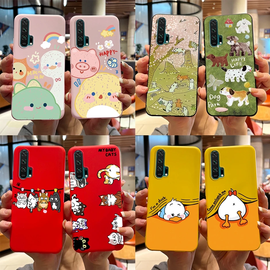 Cute Fruit Cases For Honor 20 Pro Liquid Silicone Covers Shockproof Luxury Unique Fashion Cute Cover For Honor 20 Pro carcasa