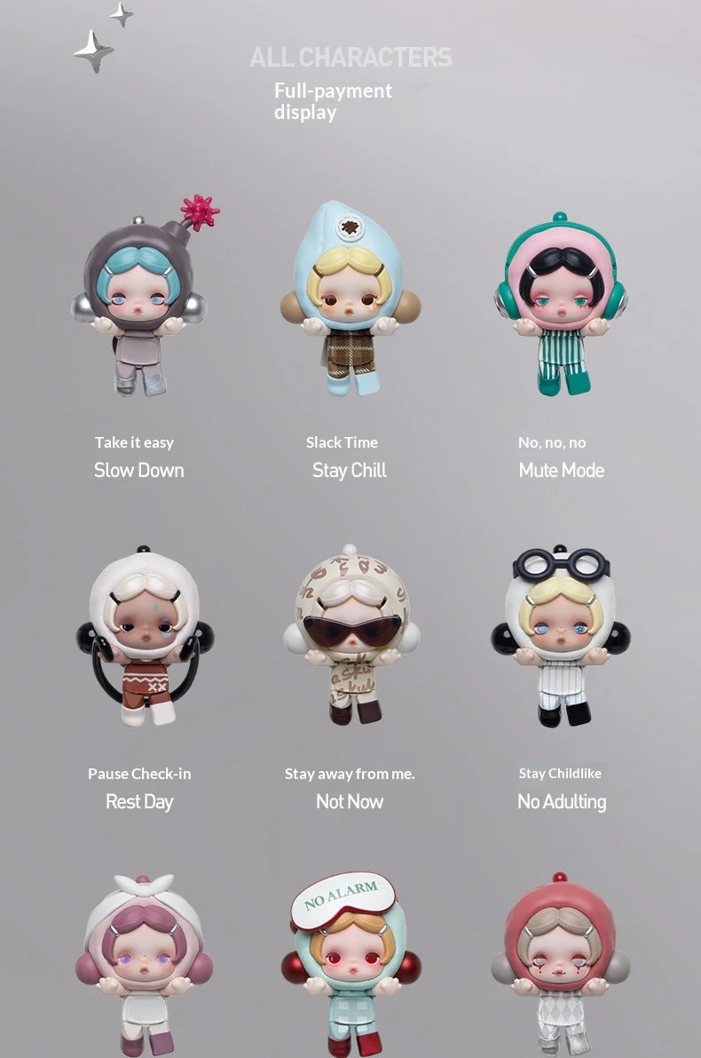 Original POP MART SKULLPANDA Off Mode Serie Liegende Figur Blind Box Niedliche Anime-Figur Ornament Handy-Deko Sammlerstück Spielzeug Geschenk – Detail 3