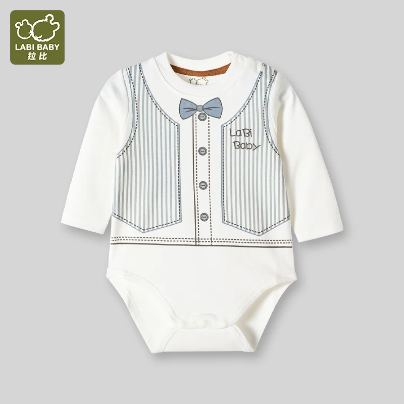 

3-18M Newborn Romper Gentleman Jumpsuit Baby Boys Outfit Formal Bodysuits Toddler Boy Onesie Long Sleeve Infant Boys Clothes