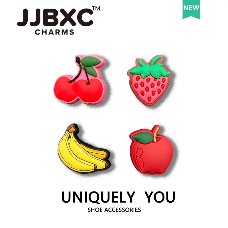 

JJBXC charm for crocs shoe clip accessories Cartoon Fruit Cherry Banana Strawberry DIY Fashion Shoes decorations