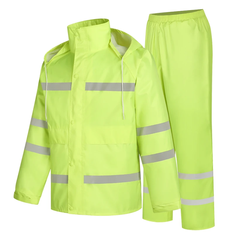 

Portable Mens Sports Suits Imperneable Reflective Waterproof Raincoat Suit Overalls Motorcycle Yagmurluk Erkek Rain Gear