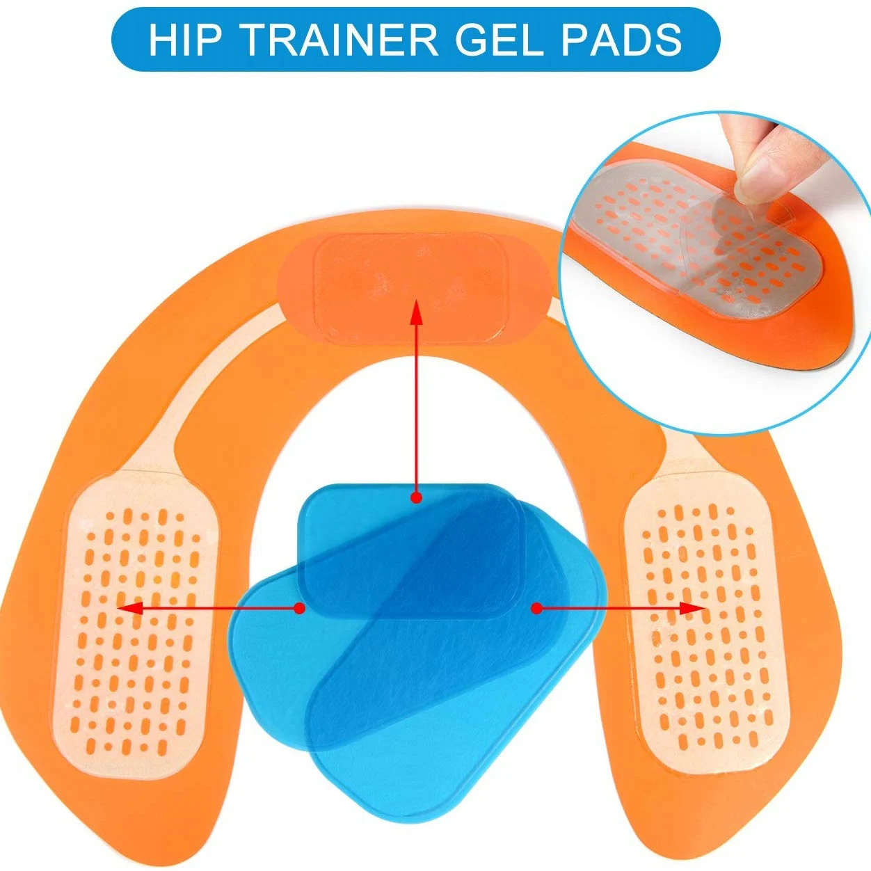 30Pcs Hip Trainer Gel Pads ABS Gel Pad Replacement for EMS Buttock Trainer ABS Replacement Gel Sheet