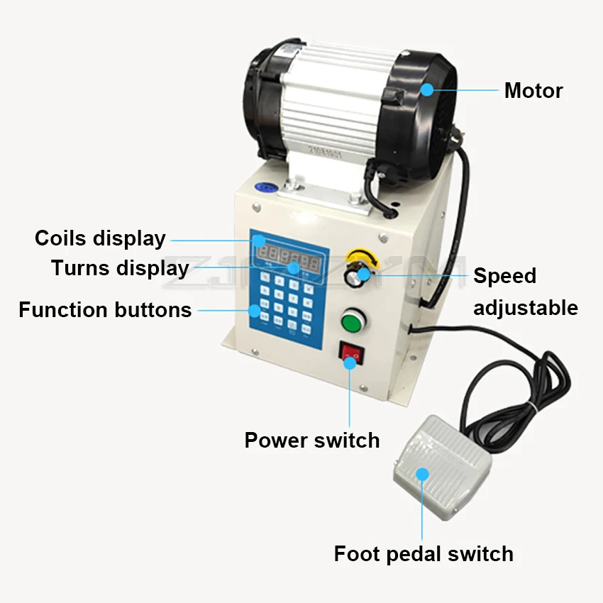 650W/800W CNC Electric Winding Machine High Torque Winding Machine With Chuck Adjustable Speed Automatic Winding Tool