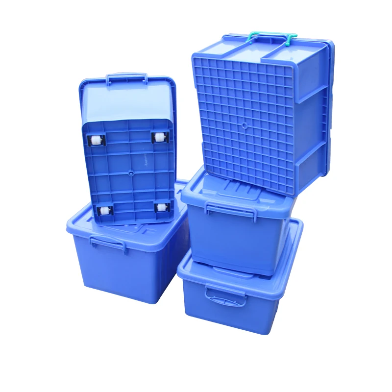 

Storage box with wheel turnover box plastic plastic rectangular storage transportation covered tableware