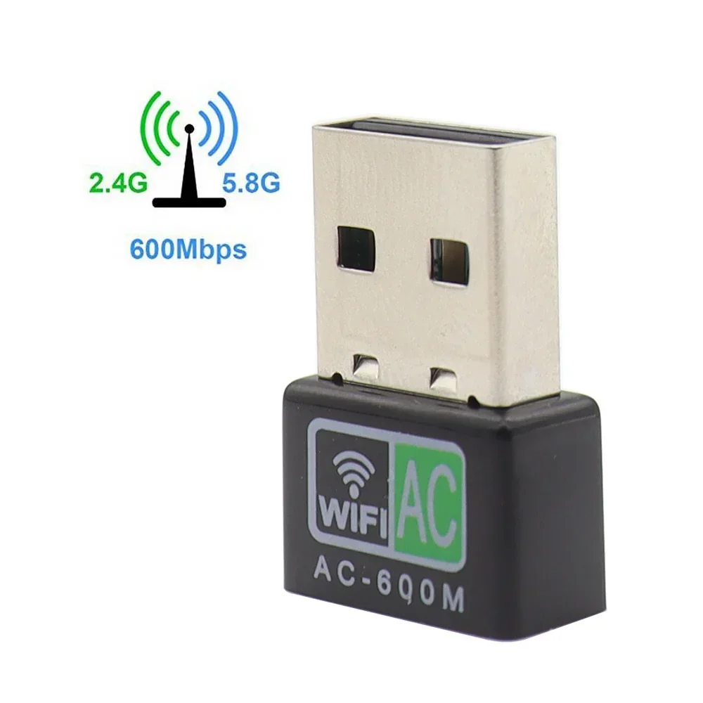 600mbps 2.4GHz+5GHz Dual Band USB Wifi Adapter Wireless Network Card Wireless USB WiFi Adapter wifi Dongle PC Network Card