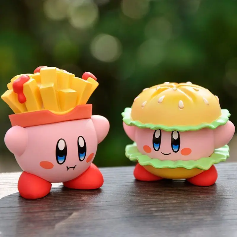Kirby Auto-Armaturenbrett-Ornament, realistisches Kuchenmodell, kleine Figur, Computertisch-Dekoration, lustiges Cartoon-Spielzeug, Geschenk für Freunde – Detail 9