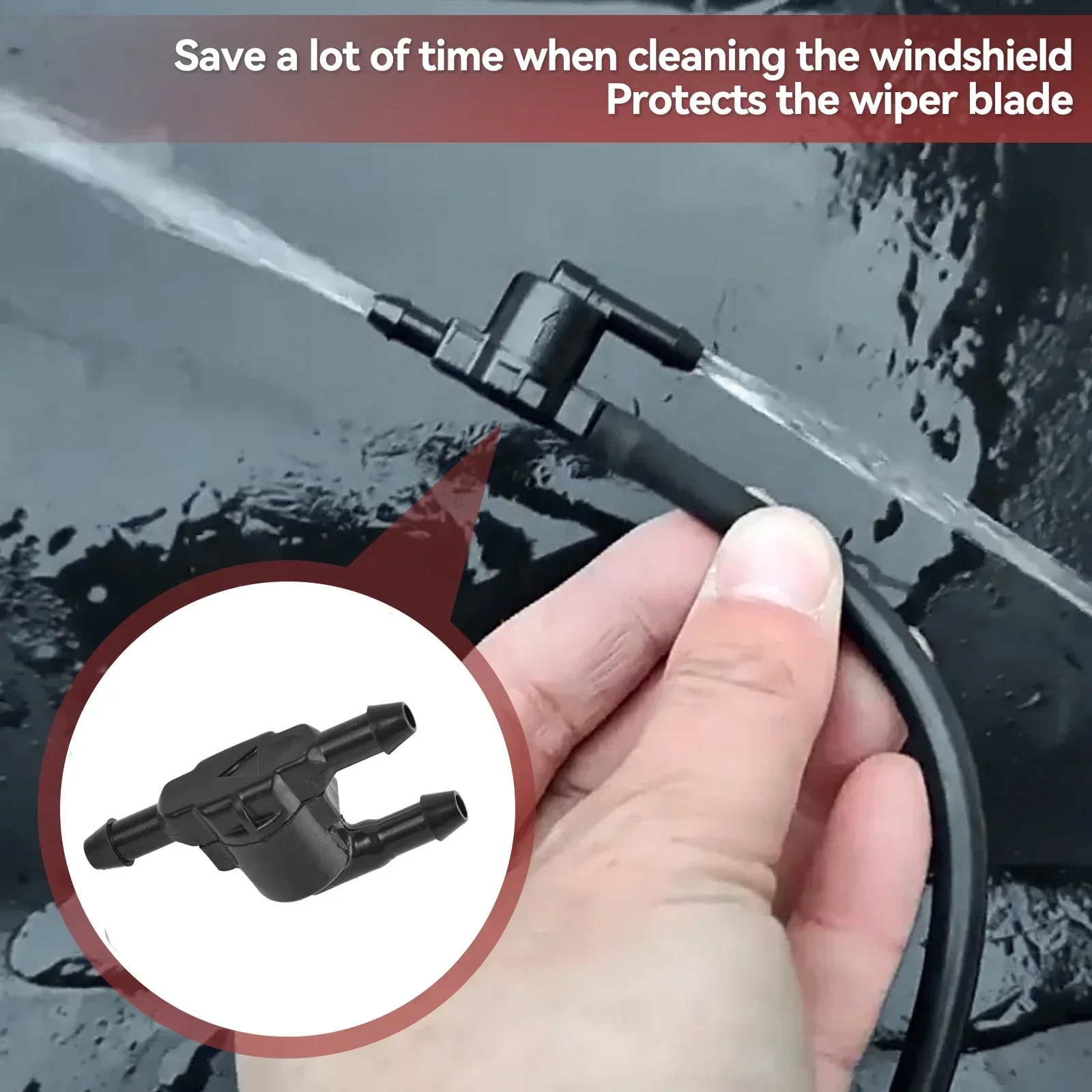 

1pc Wiper Washer Windshield Check Valve New For Toyota Wiper Spray Hose Tee Valve Accessory