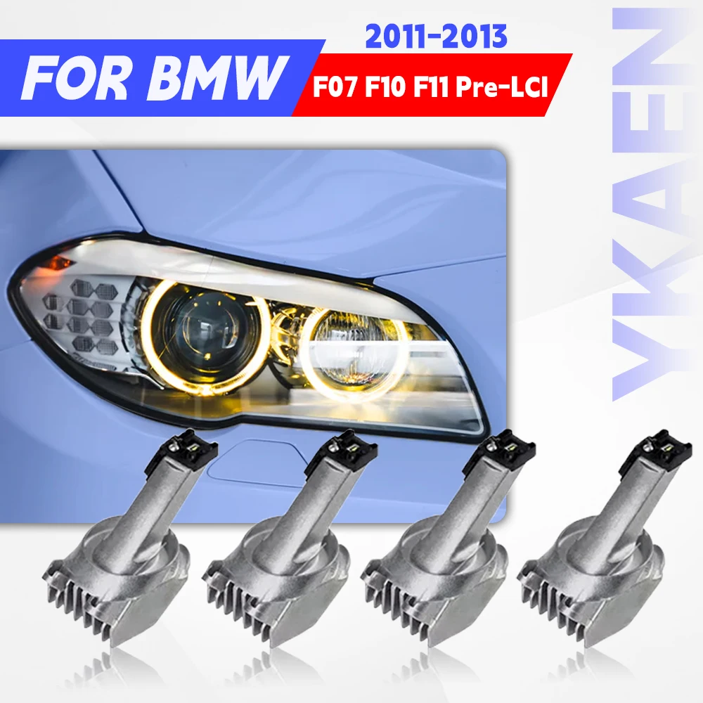 Yellow LED Angel Eye DRL Module For 11-13 BMW 5 Series F07 F10 F11 Xenon Headlight Daytime Running Light Blue Red 63127262731