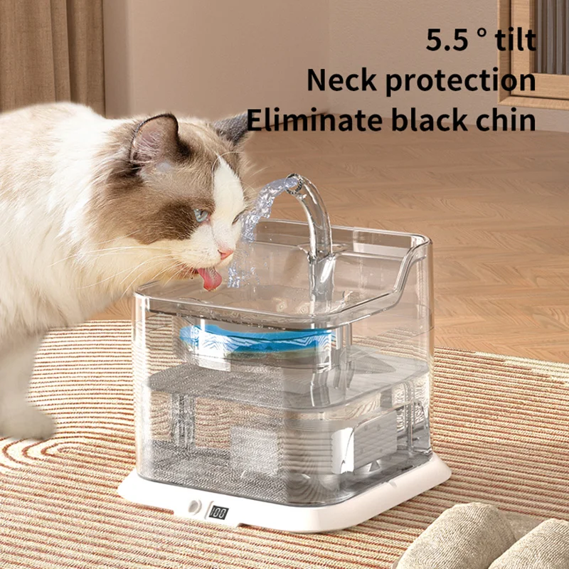 3L Cat Water Fountain Automatic Pet Water Dispenser Pet Smart Drinker For Cats Auto Sensor Cat Drinking Fountain Accessories