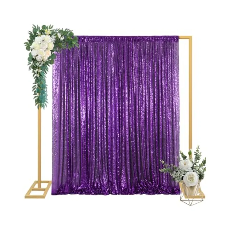 

Sequin Backdrop Curtains 4x10ft Glitter Curtain 2 Panels Photography Background Birthday Photo Booth Backdrop Sparkle Curtain f