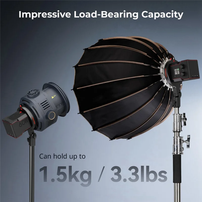 

Bowens Mount Adapter Light Stand Adaptor For RC 60B 360° Horizontal & 180° Vertical Adjustment