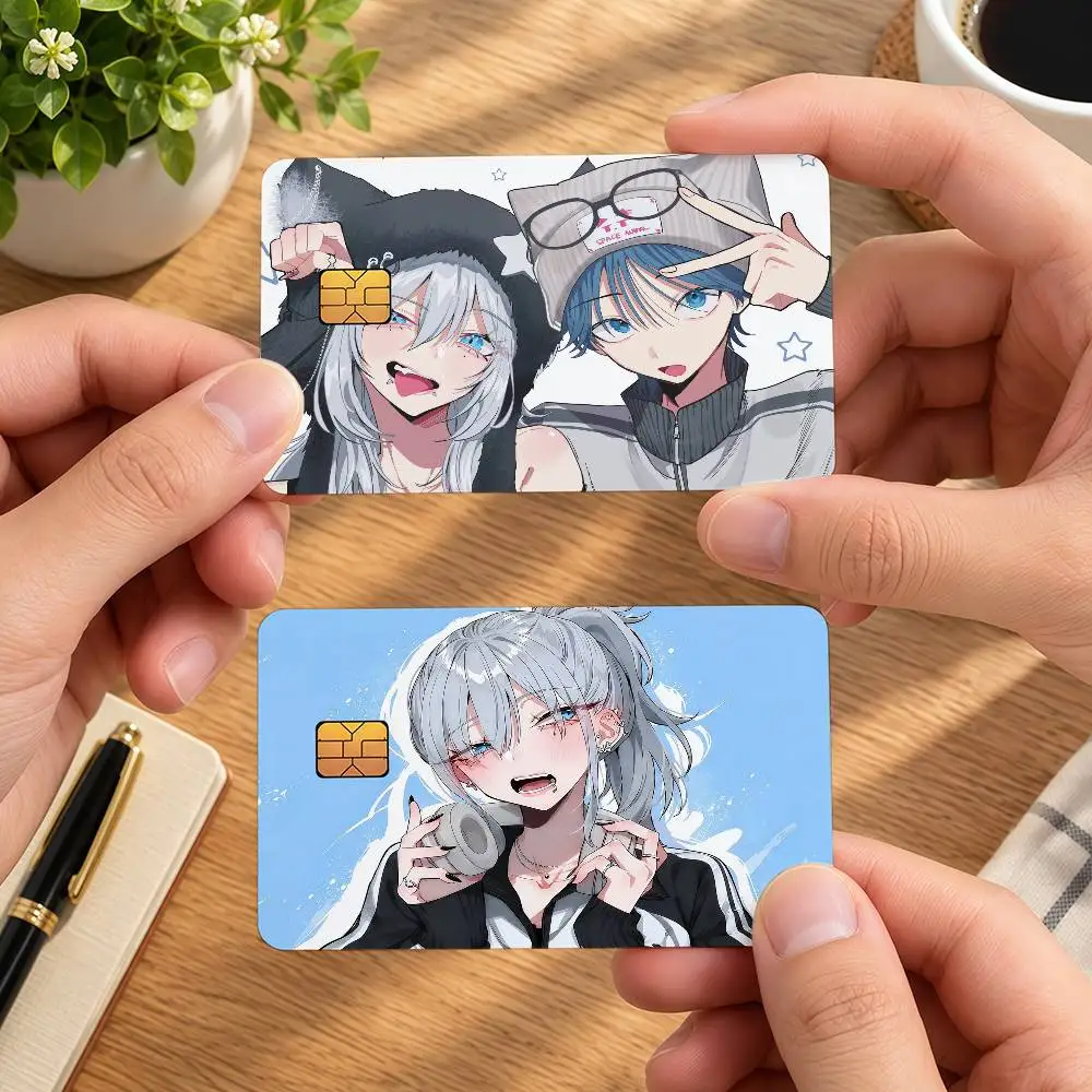 H-Haimiya Is Scary Cute Anime Ideal Gift Wrapping Option Credit Card Cover Stickers Original Design Card Stickers