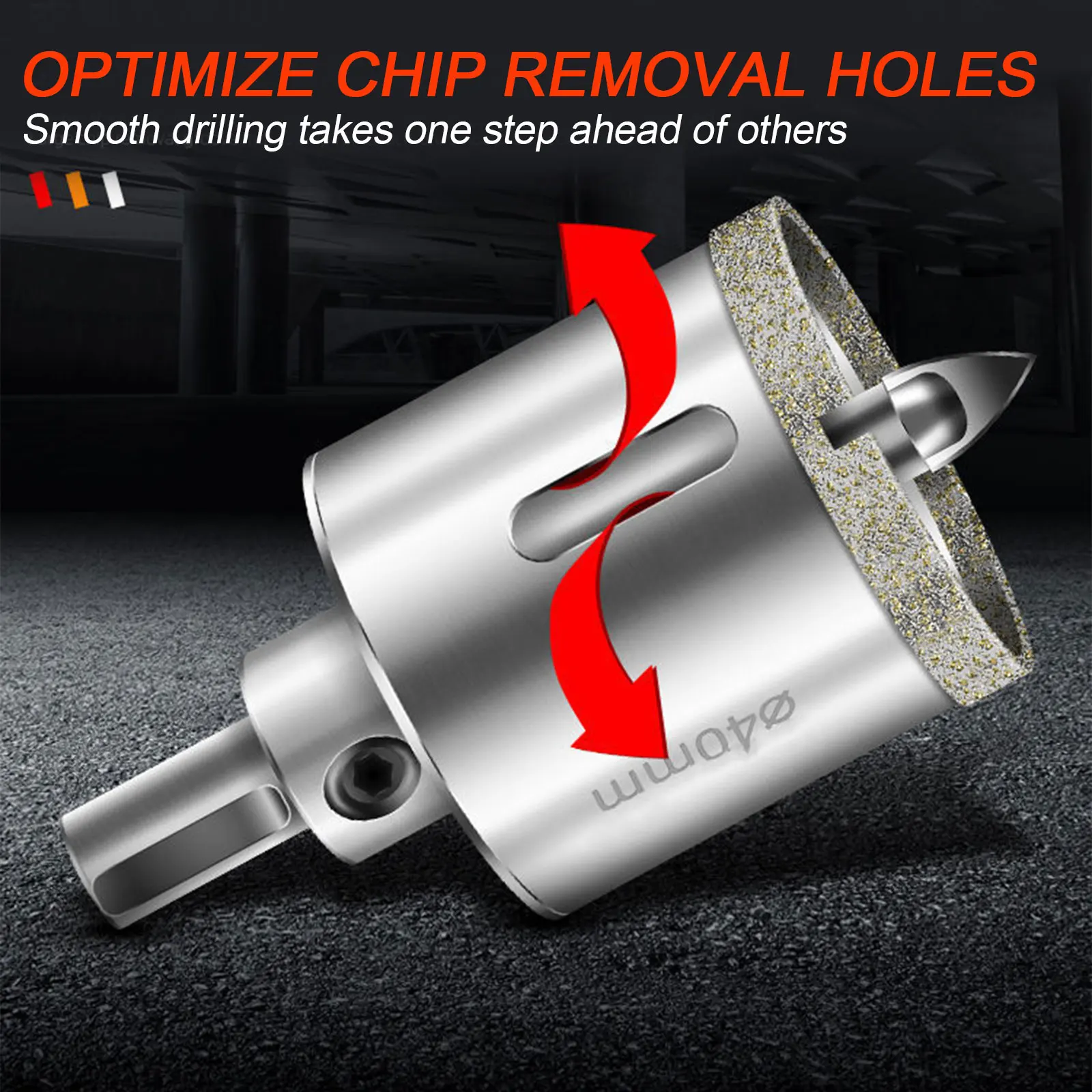 Diamond Coated Center Drill Bits Hole Saw Cup Saw Easy to Locate Stood Kit Tools Tile Marble Glass Power Tool Accessories