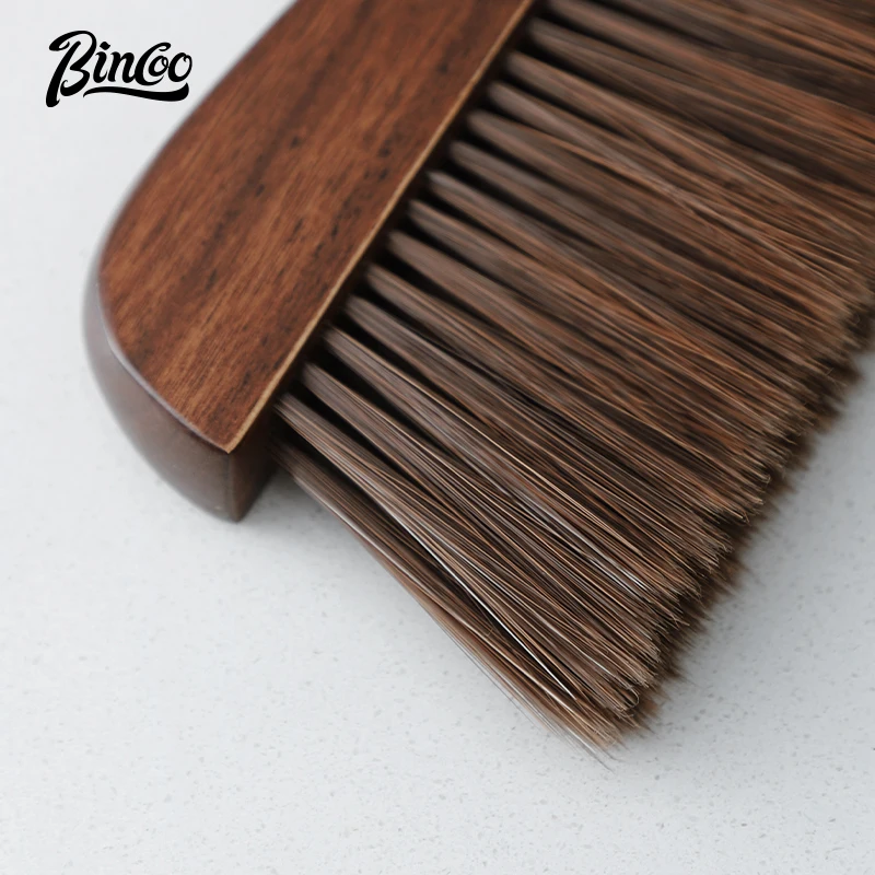 Bincoo Coffee Grinder Cleaning Brush Sandalwood Brush Desktop Wooden Brush Home Kitchen Barista Convenient Cleaning Tool