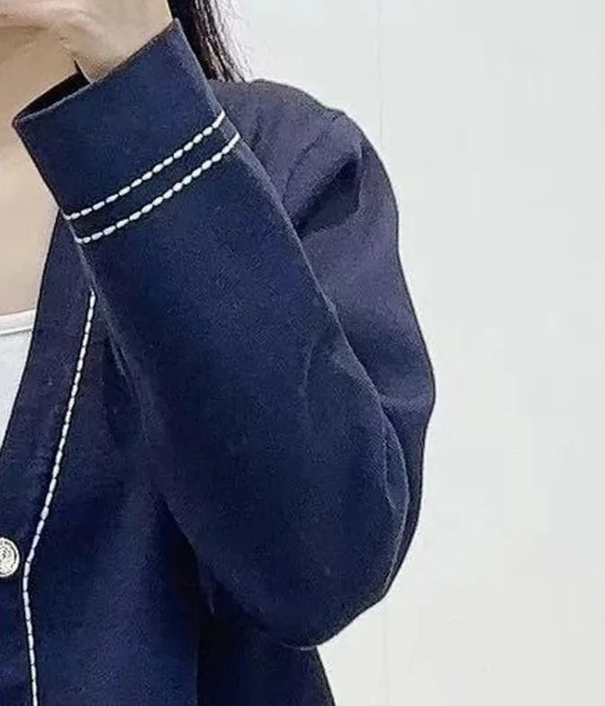 

2025 autumn and winter women's new long-sleeved cardigan single-breasted V-neck loose and comfortable ladies' coat