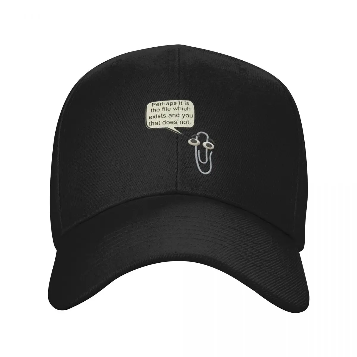 Microsoft Clippy Philosophy Sticker Meme Sticker Baseball Cap Brand Man cap Vintage Women's Beach Men's