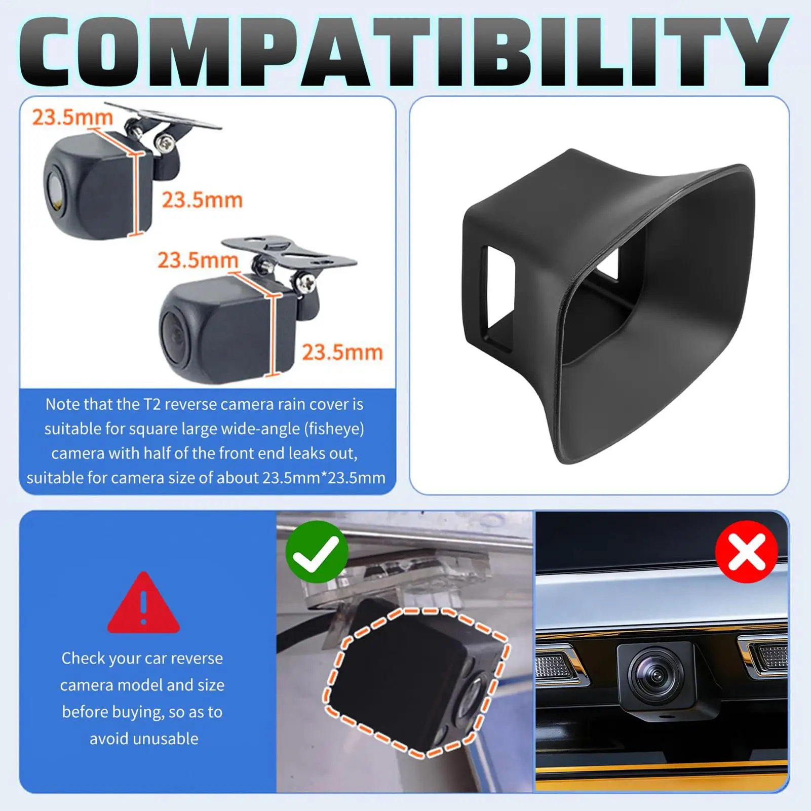 Backup Camera Rain Shield Portable Silicone Universal Guard Backup Camera Cover For Driver Truck RV Vehicle Exterior Snow Daily
