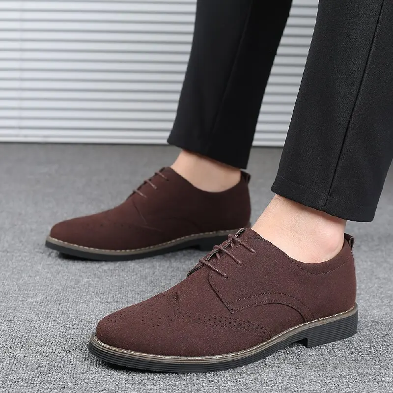 

Size 38-48 Retro Men Business Brogue Shoes Men Casual Lace-up Comfortable Driving Travel Shoes British Social Shoes Men