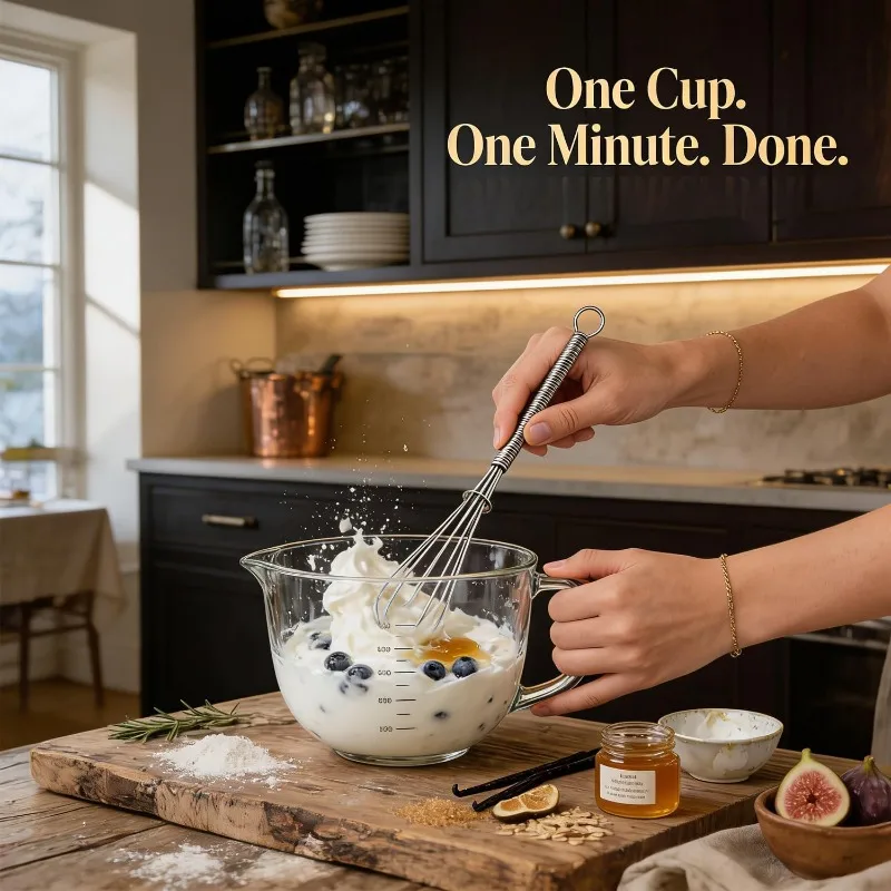Small Wire Whisk Set of 2, Portable Stainless Steel Kitchen Tiny Whisk & Egg Beater with Thick Wire - Sturdy Mini Mixing Balloon for Cooking, Blending, Whiping, Beating and Stirring (6