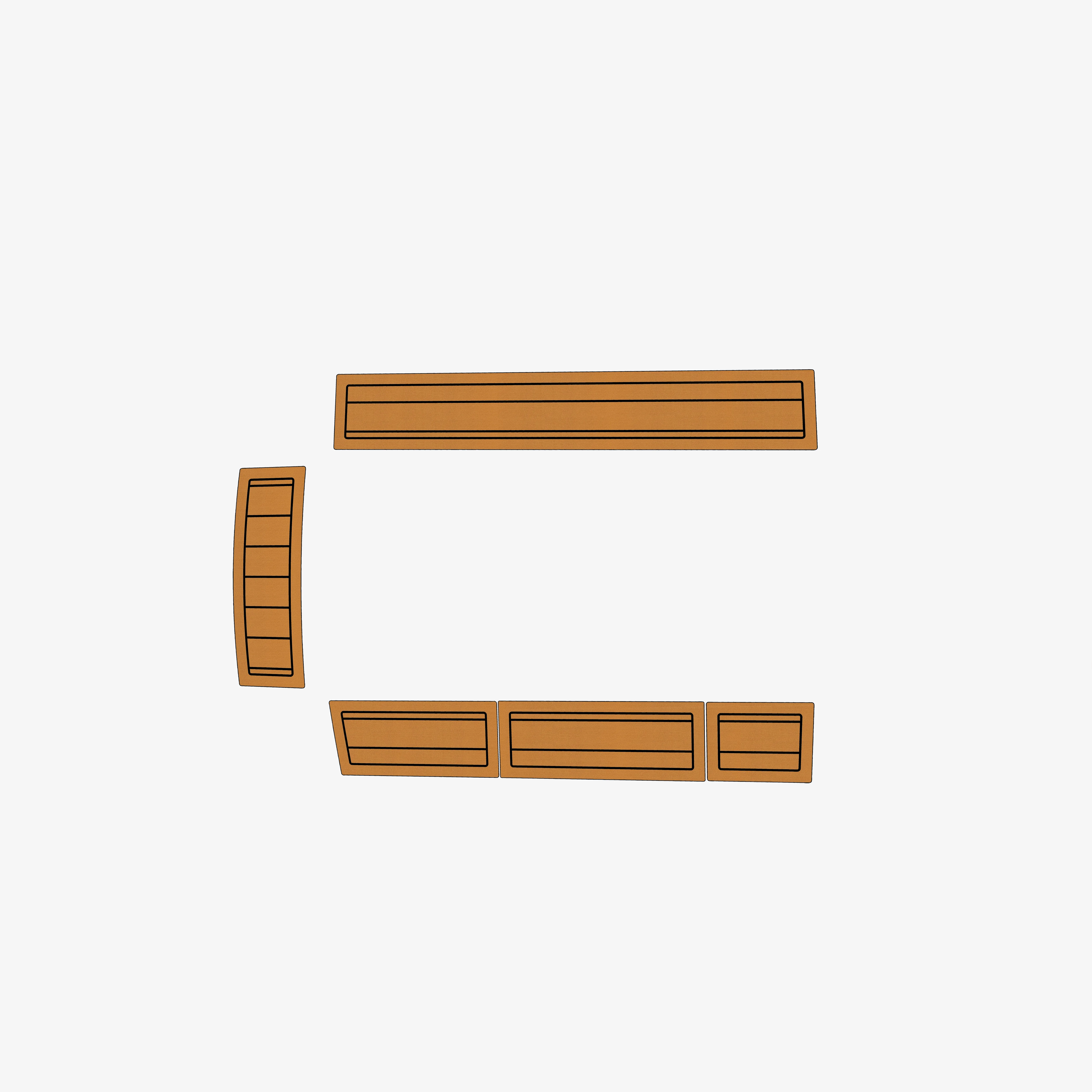 For Beneteau First 285 Anti-Skid EVA Foam Faux Teak Self-Adhesive Boat Decking Pad Cockpit Durable Marine Floor
