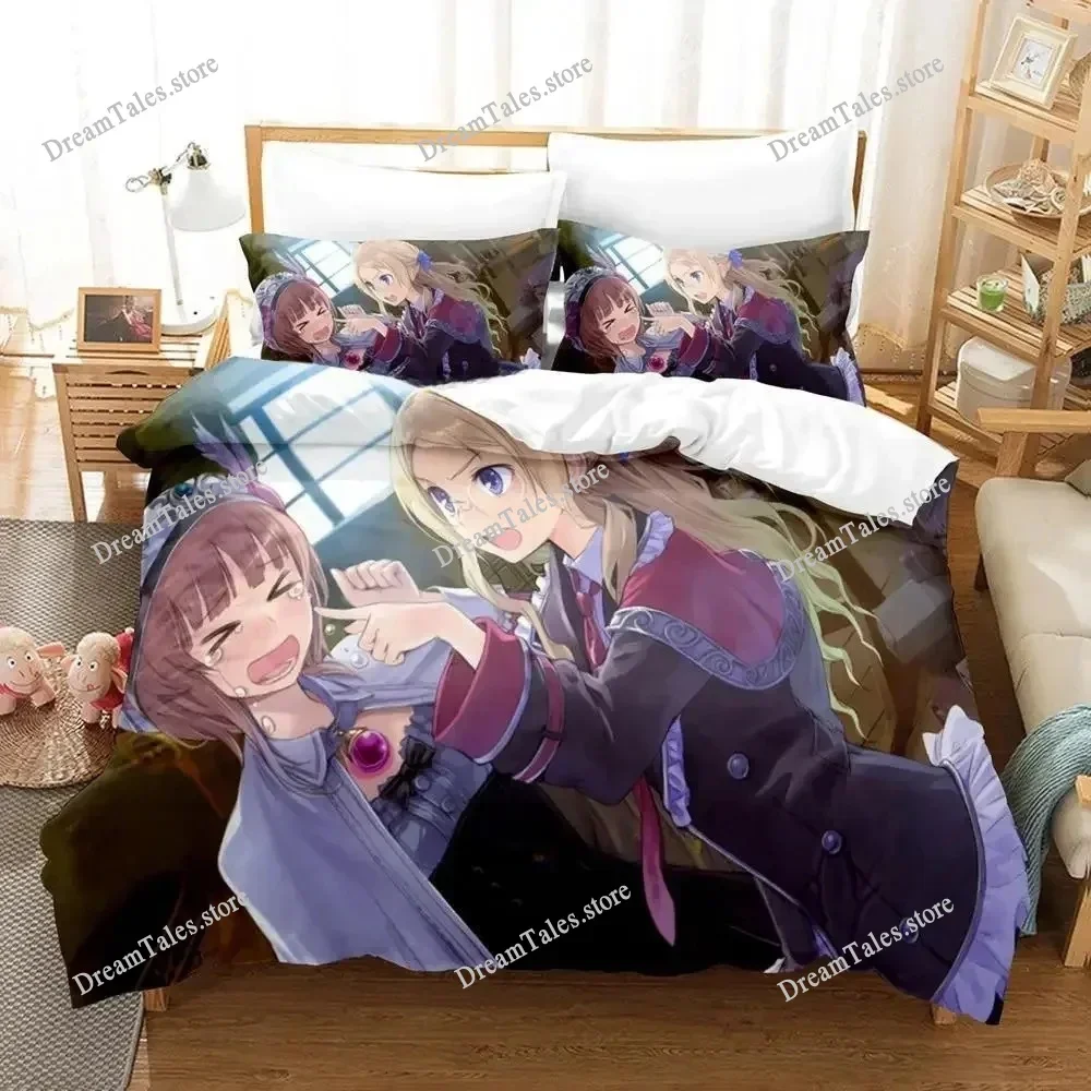 Atelier Totori The Adventurer of Arland Cartoon Poster Sheets Quilt Covers Bedding Dormitory Sheets Bedding Set Soft Warm