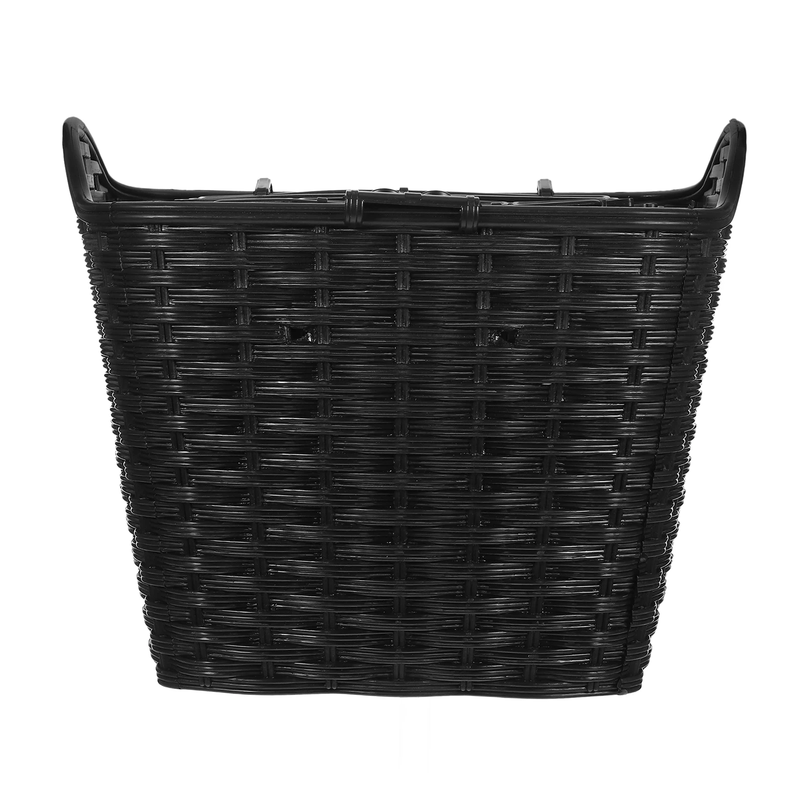 

Sturdy Plastic Bike Basket With Cover Waterproof Rainproof Front Handlebar Basket Large Capacity For Children Adults