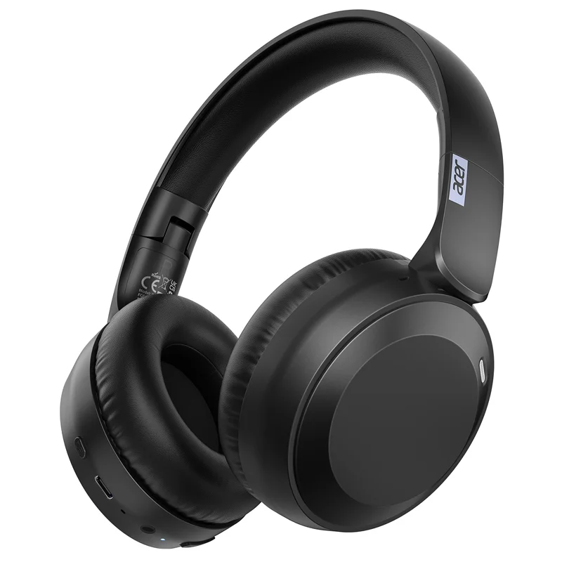 Acer OHR205 ワイヤレス Bluetooth 6.0 ヘッドフォン 折りたたみ式