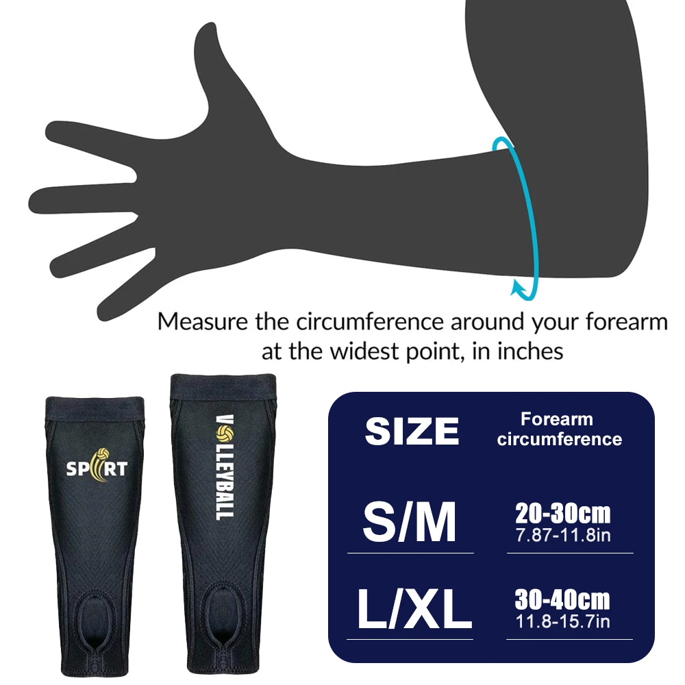 1 Pair Arm Sleeves Passing Hitting Forearm Sleeves with Protection Foam Pads and Thumb Hole, Padded Sleeves Arm Pads
