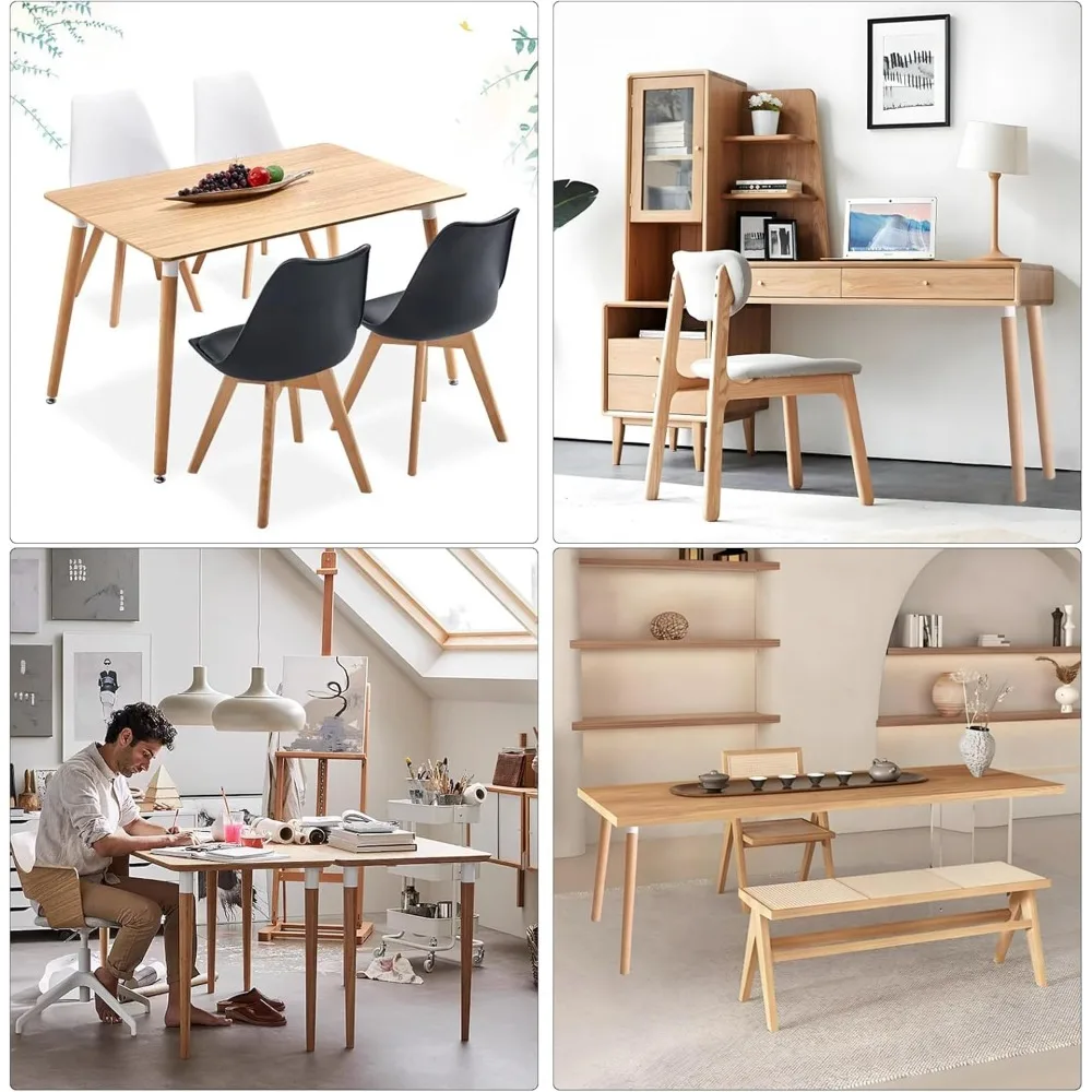 Nogi meblowe z wysokiej jakości drewna o długości 28 cali zapewniają trwałą i stylową podparcie.