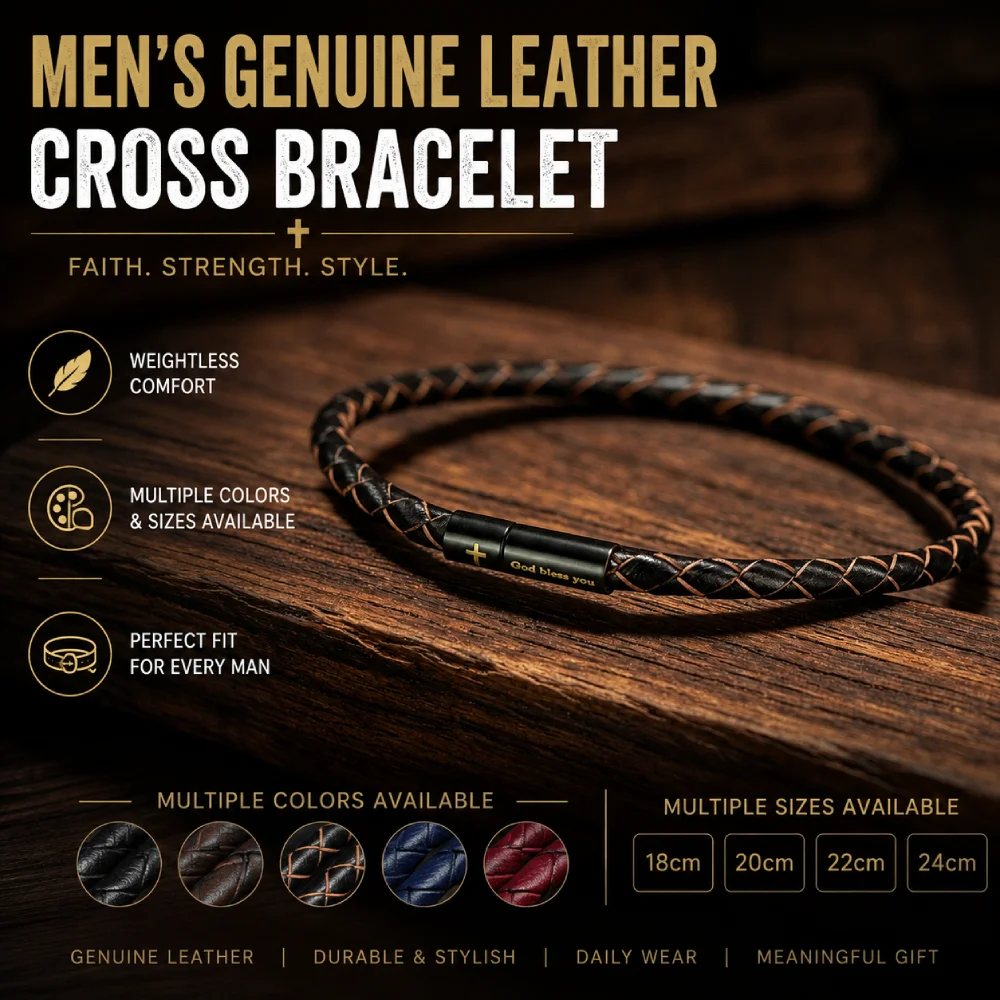 Minimalist Men Genuine Leather Bracelet 