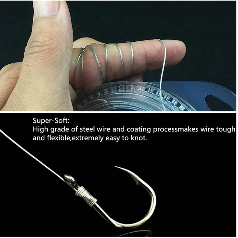 Sedal de acero antimordeduras de hebras múltiples con plomo frontal - imagen 3