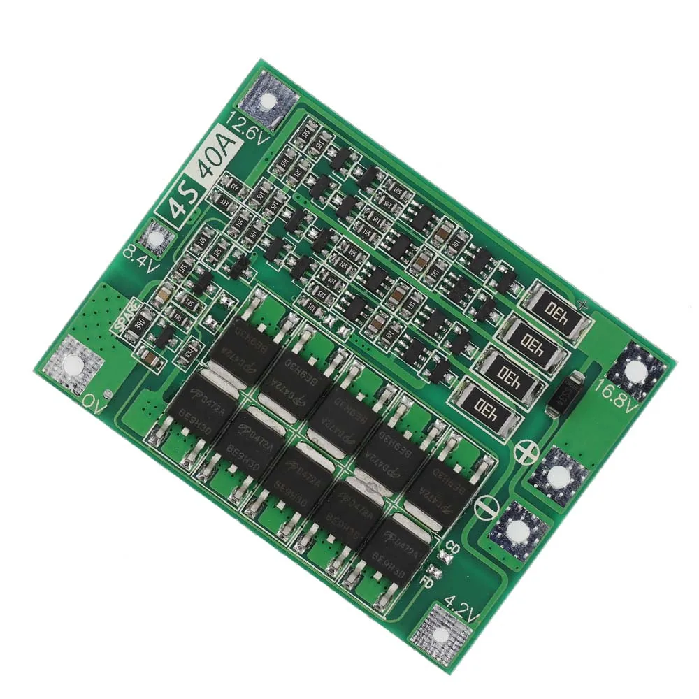 4S 40A Balanced Li-ion Lithium Battery Charger Protection Board 18650 BMS For Drill Motor 11.1V 12.6V/14.8V 16.8V Enhance Board