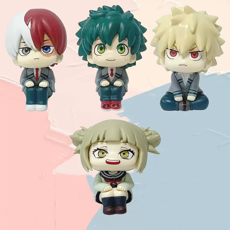 س الإصدار. بطلي الأكاديمية لطيف ميدوريا كل مايت Bakugou Shoto Ochaco PVC عمل الشكل Boku no Hero هدية دمية نموذج 8-10 سنتيمتر