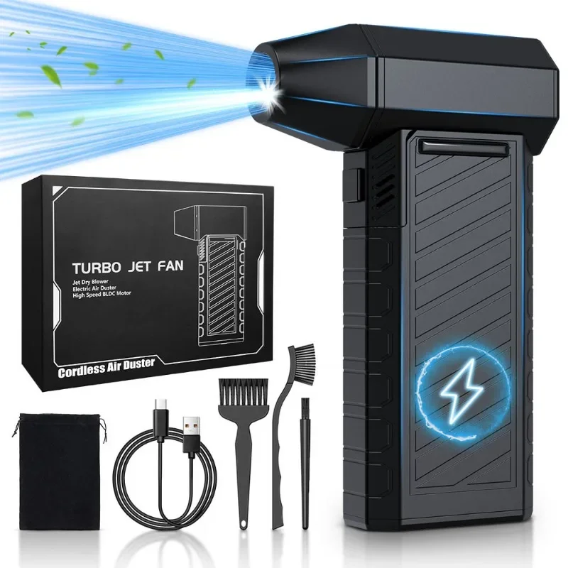 New 130000 RPM High-speed Turbo Fan for Blower, Wireless Dust Blower, Outdoor Portable Brushless Motor, Handheld Violent Fan