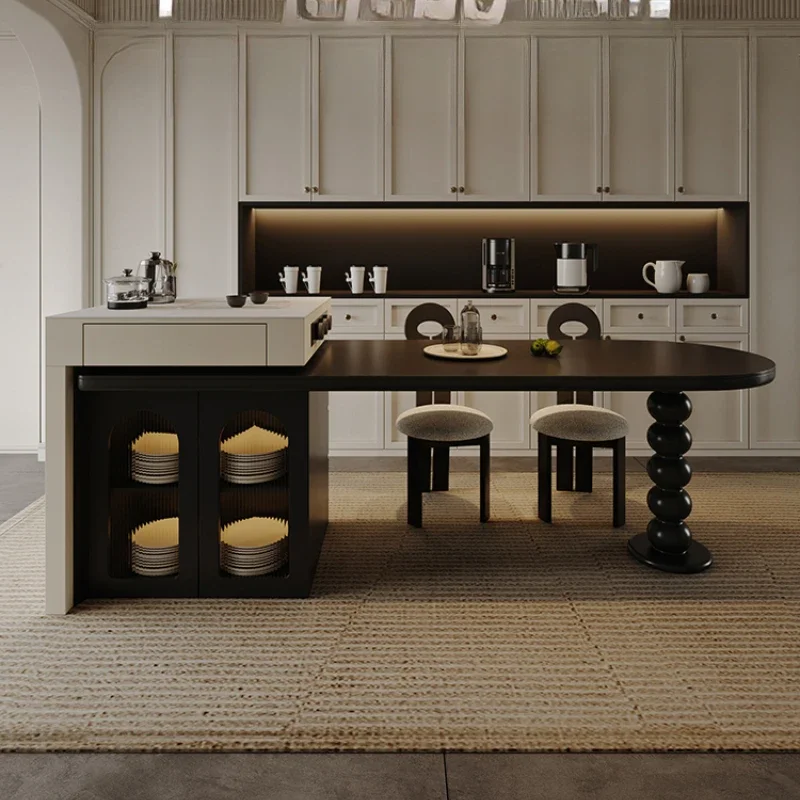 

Плита, скандинавские квадратные обеденные столы, черные выдвижные роскошные современные стулья, набор столов, кухонный остров, Mesas De Comedor, мебель для дома