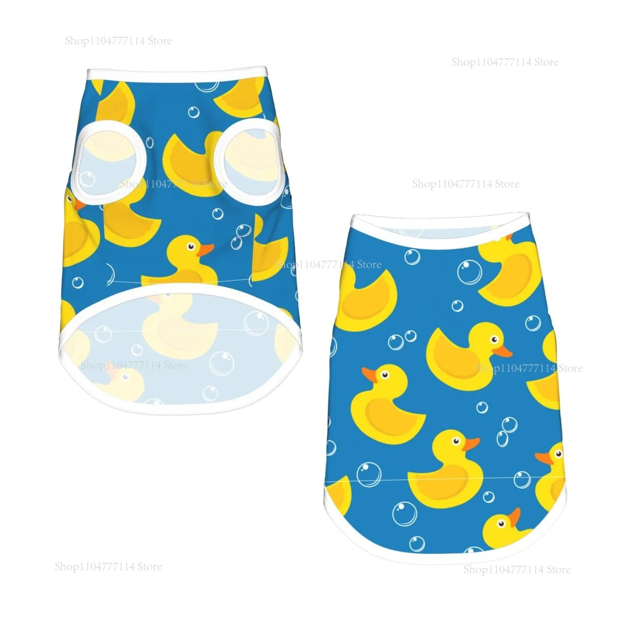 

Летняя одежда для кошек и собак, дышащие жилеты для собак, жилет для щенков и кошек, чихуахуа, желтая резиновая утка и пузыри, спортивные рубашки для мопсов