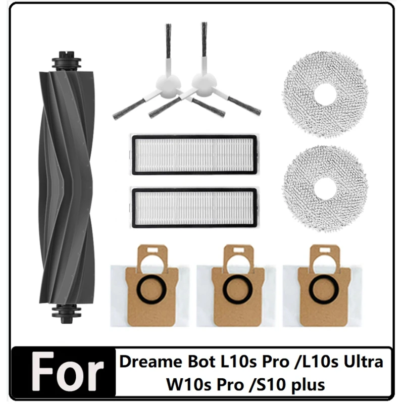 Promotion!10PCS Accessories Kit For Dreame Bot L10S Pro /L10S Ultra /W10S Pro /S10 Plus Robot Vacuum Cleaner Replacement Parts