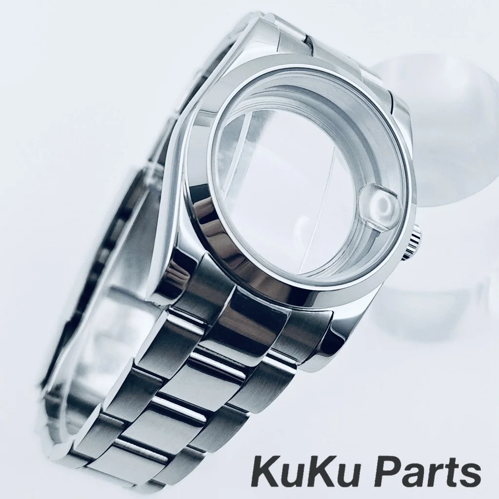 VH31 36MM/40MM Polish Water Resistanst Oyster Bracelet Sapphire Crystal Watch Case For NH34 NH35 NH36 NH38 NH70 ETA2824 Movement