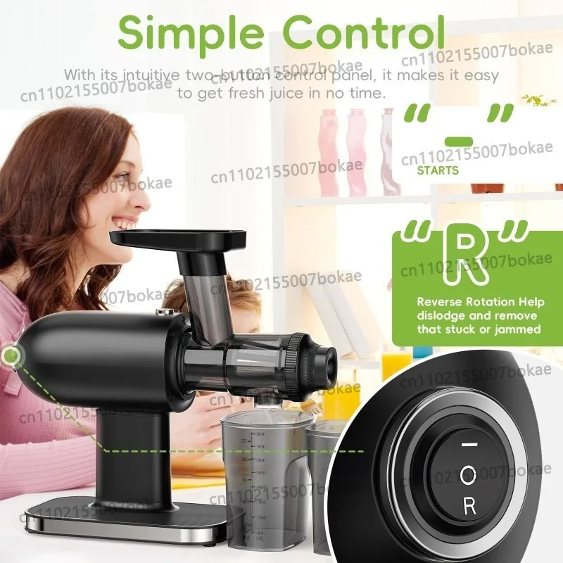 Cold Press Slow Grinder Horizontal Juice Maker Slow-speed Juice Squeezing Machine