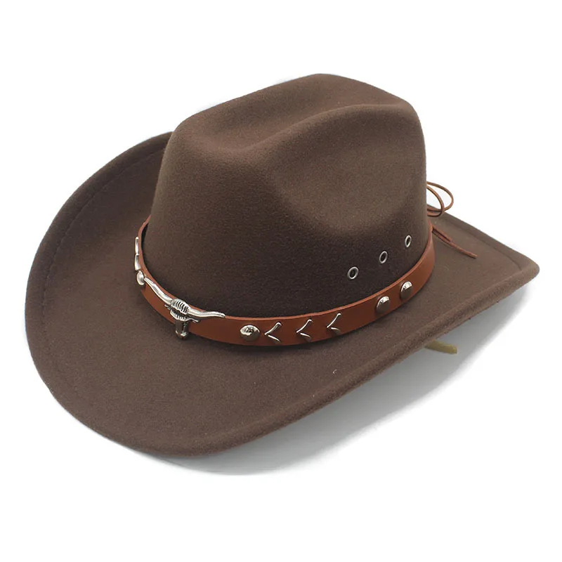 Vintage Cross-border Western Cowboy Hat Big-edge Gentleman Cowgirl Jazz Hats Holidays Party Cosplay Cap Sombrero Hombre