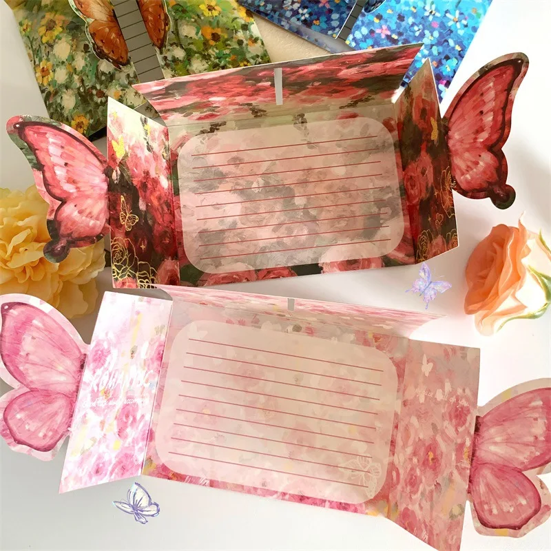 Custom.3d Foldable Blessing Card Pieces with Envelope Girlfriends Couple Three-Dimensional Greeting Card Ins Good