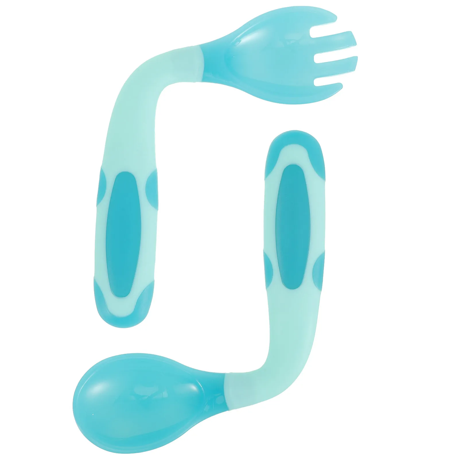 

1Set Toddler Feeding Spoon Fork Set Baby Utensils Stainless Steel Lightweight Safe Feeding Portable Silicone