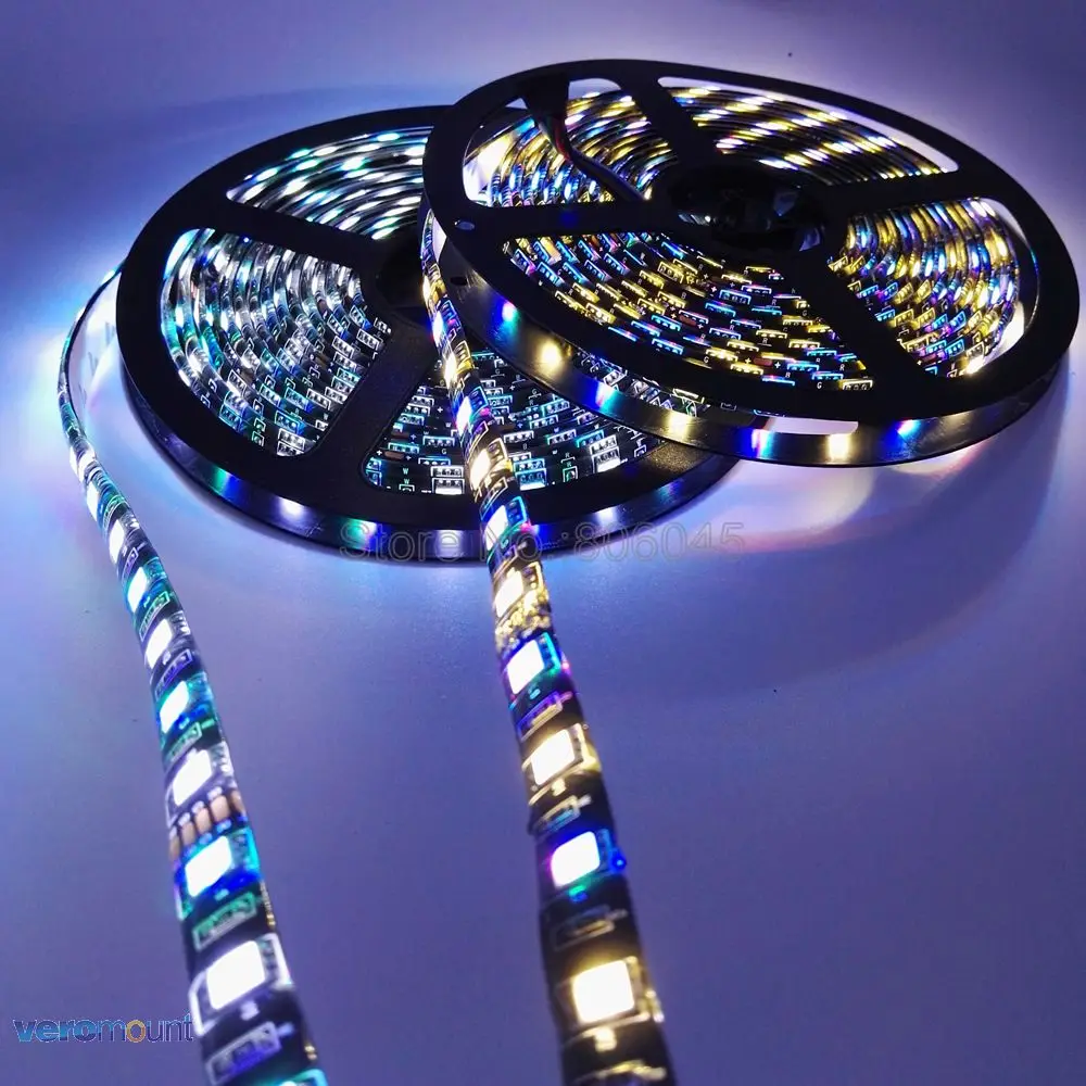 DC12V 5050 Led Strip Rgbw Rgbww 60Leds/M 5M Met Mini 24Key Ir Wifi Controller 3A Power supply Led Strip Set Ondersteuning App Controle