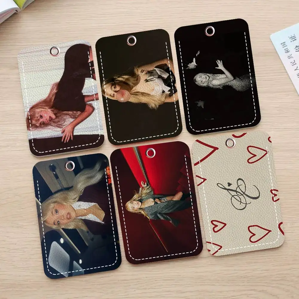 المغني S-سابرينا نجار شارة حامل المفاتيح للبنك الأعمال حامل بطاقة العمل بطاقة الطالب واقية بطاقة الحافلة