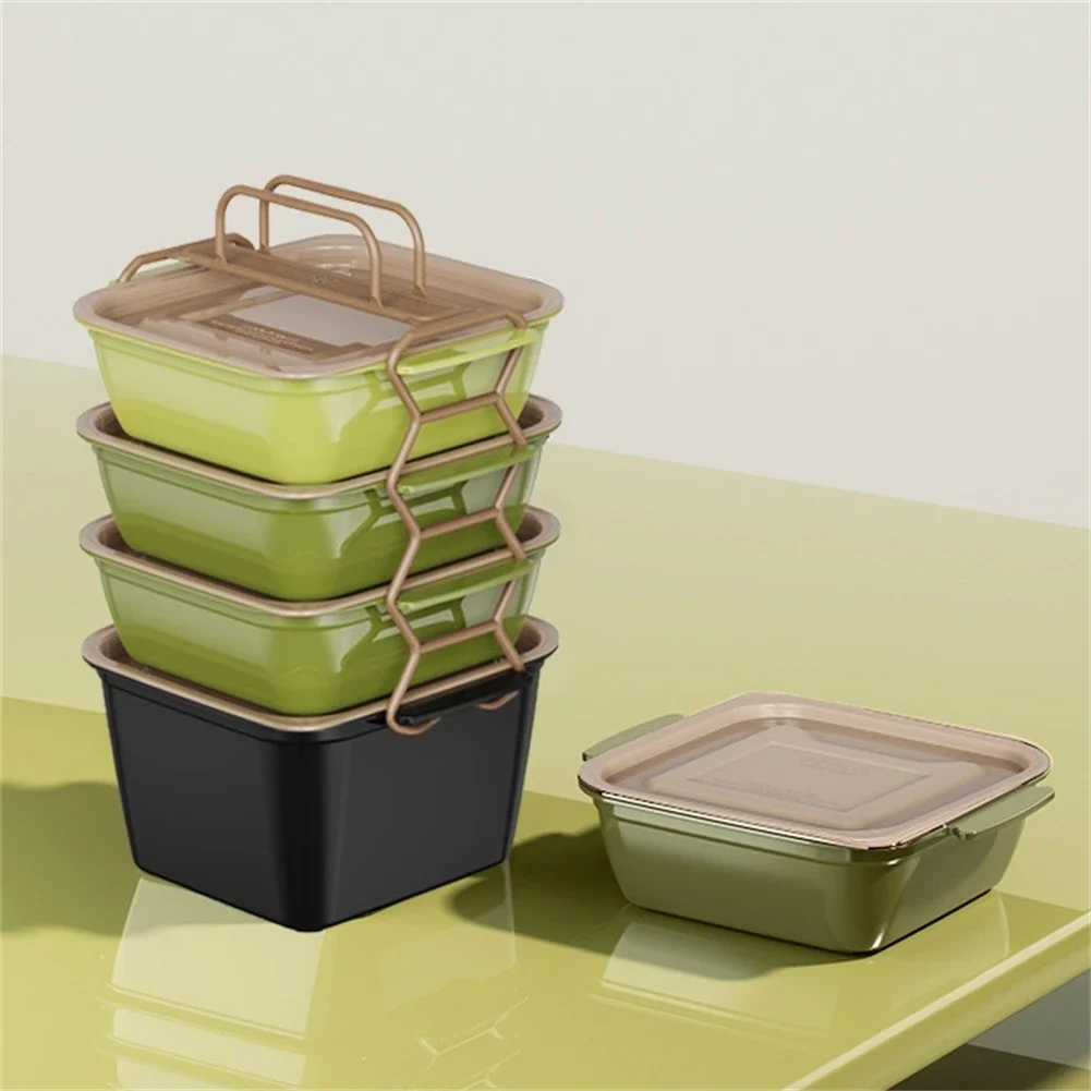 

Green Food Storage Containers Versatile Lunch Box For Outdoor Use Container 4 Layer Container Easy Organization