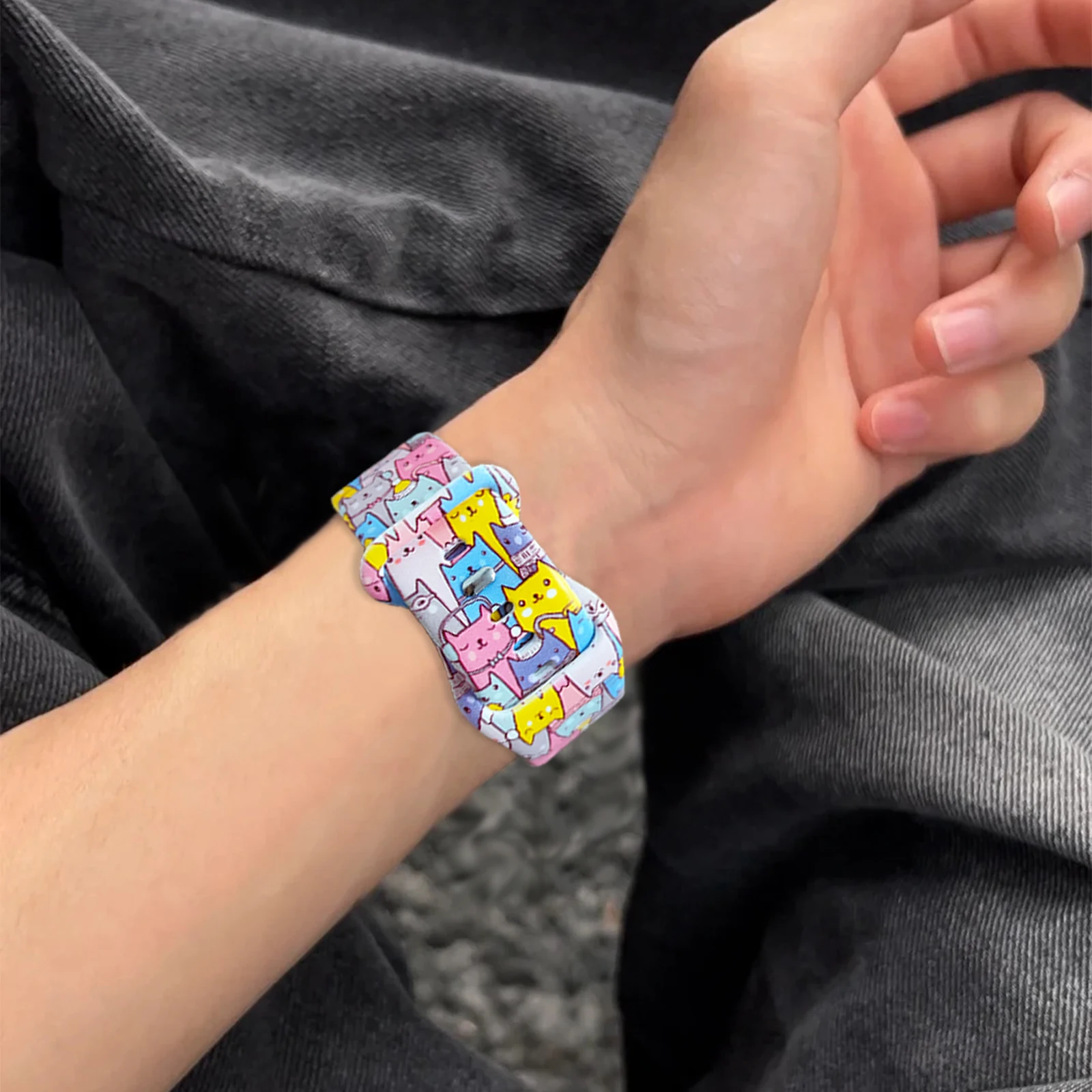 Animal series printed watch strap for Apple Watch 11 10 9 8 7 Silicone Band Replaceable Bracelet for iWatch 46mm 44mm 42mm 41mm