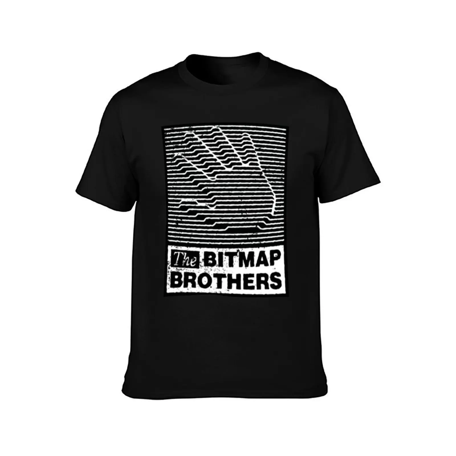 The Bitmap Brothers T-Shirt, Summer Casual Cotton Tee, Oversized Streetwear Tops, Vintage Graphic Print, Loose Fit Short Sleeve
