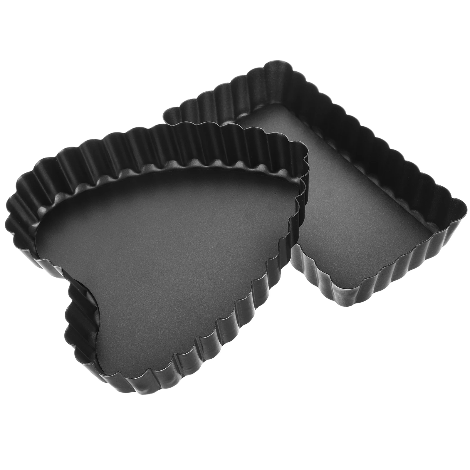 

2 Pcs Chrysanthemum Heart-shaped Live Fruit Pie Plate Cake Pan High-carbon Steel