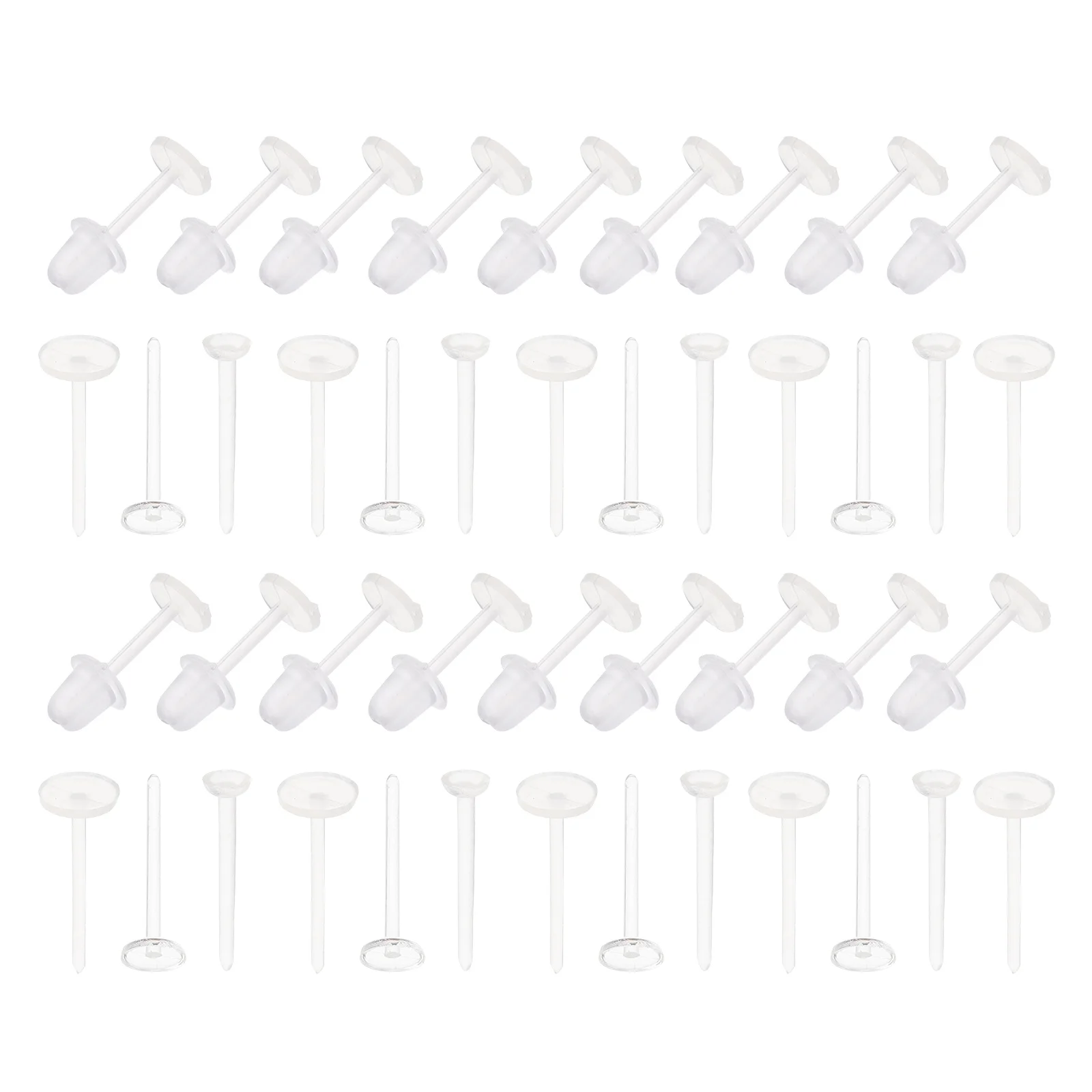 600 Uds pendientes pernos pines silicona duradero transparente DIY pendientes hacer tapones pendientes accesorios de respaldos de seguridad